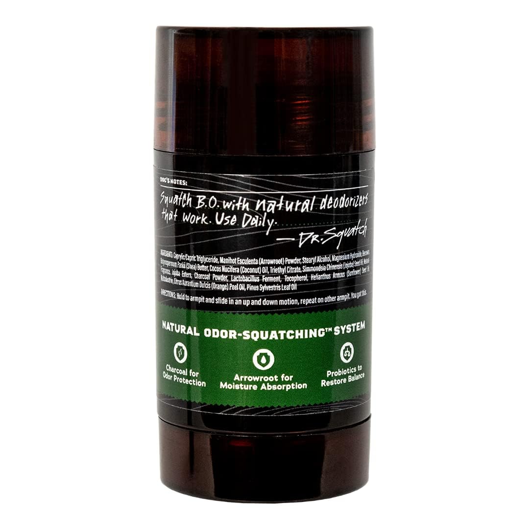 Dr Squatch Pine Tar deodorant 2-pack front view with travel-friendly design