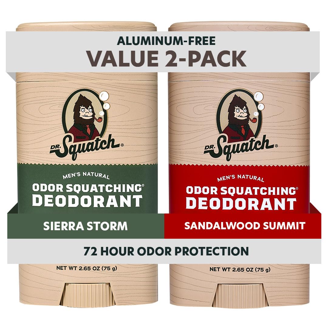 Dr. Squatch Sierra Storm deodorant stick for natural scent and long-lasting odor control