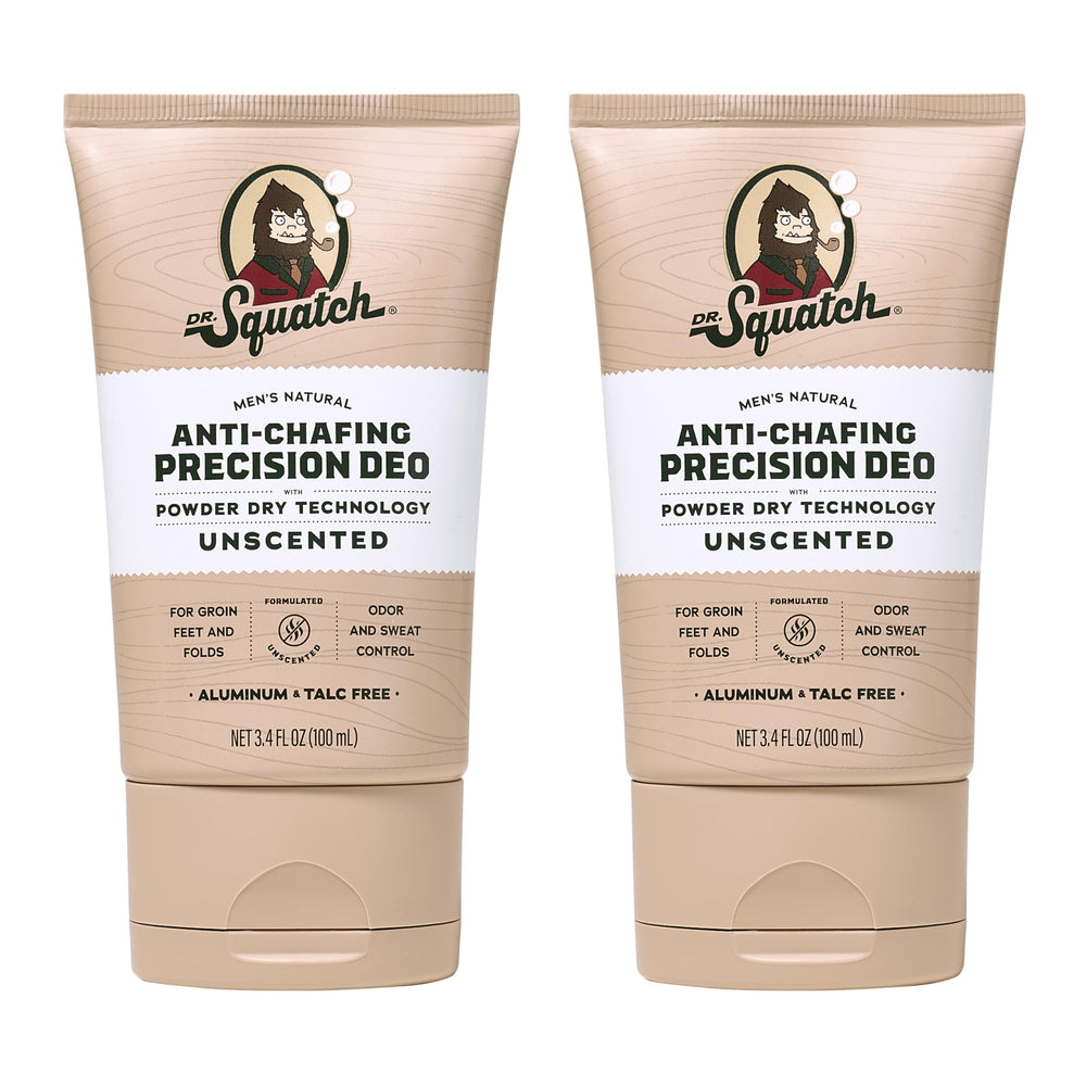 Dr. Squatch Whole Body Deodorant unscented bottle for quick-drying, everyday odor control.