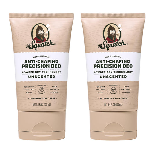 Dr. Squatch Whole Body Deodorant unscented bottle for quick-drying, everyday odor control.