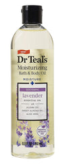Dr Teal's ultra rich shea butter bath oil bottle provides deep hydration for dry skin