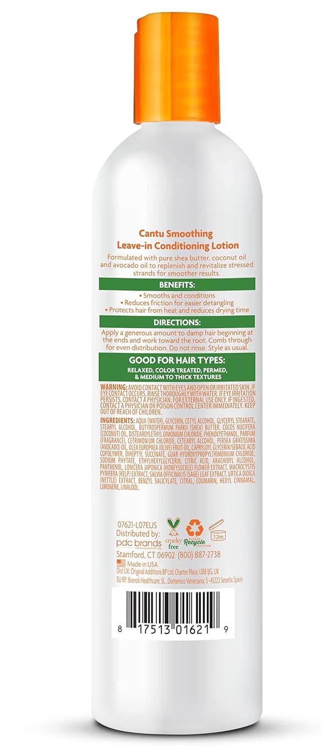 Dr Teal's Cantu smoothing leave-in as a styling prep for smooth comb-through