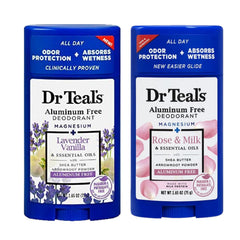 Dr Teal's Vanilla Lavender deodorant bottle for all-day freshness.