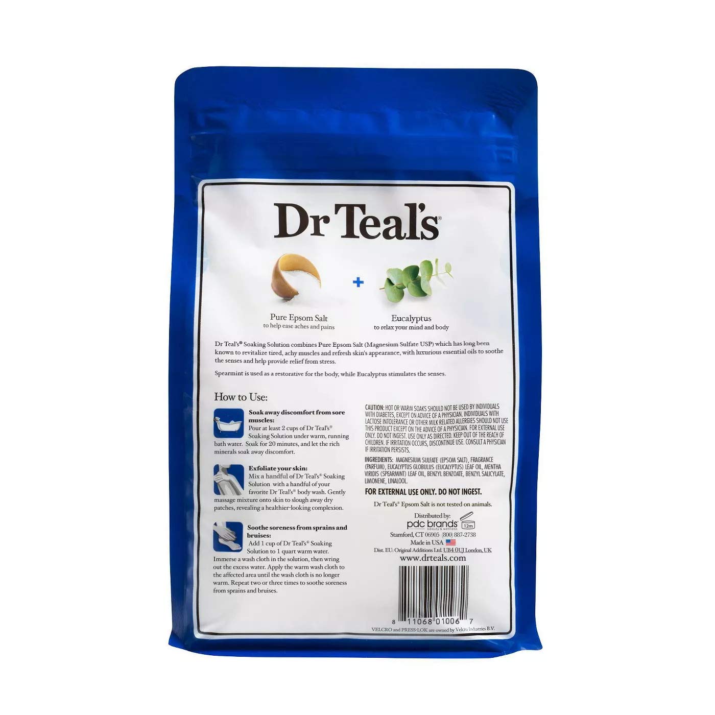 Close-up of Epsom salt bag signaling easy post-workout recovery.