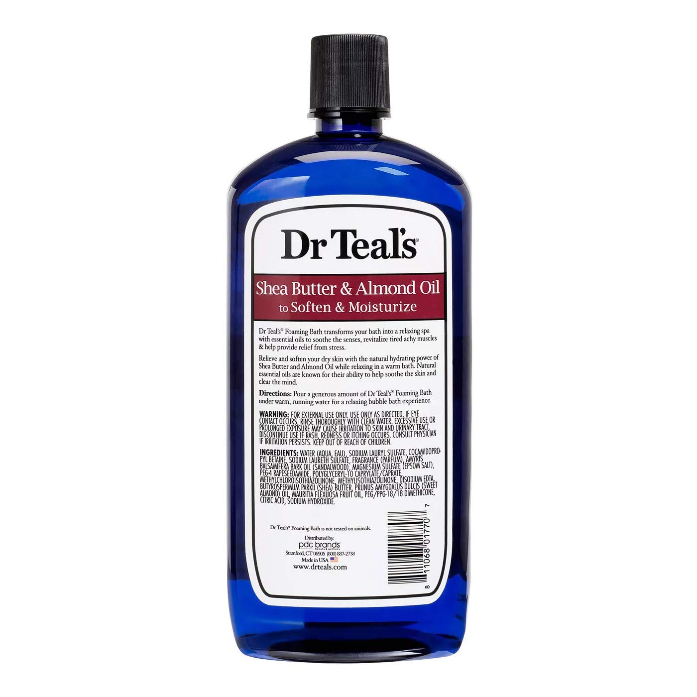 Dr Teal's foaming bath lather closeup for a luxurious home spa.