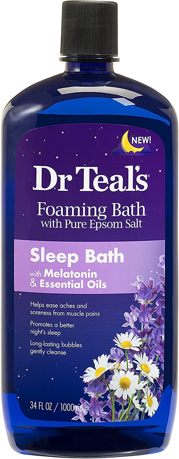 Foaming bath lather from Dr Teal's creates a spa-like, soothing soak