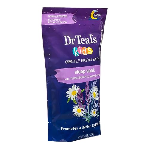 Dr Teal's Kids Gentle Epsom Bath tub scene—soothing bedtime ritual