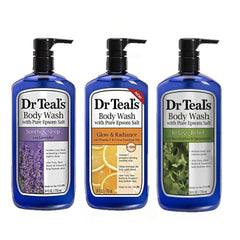Dr Teal's Lavender body wash bottle for relaxation and a restful mood.