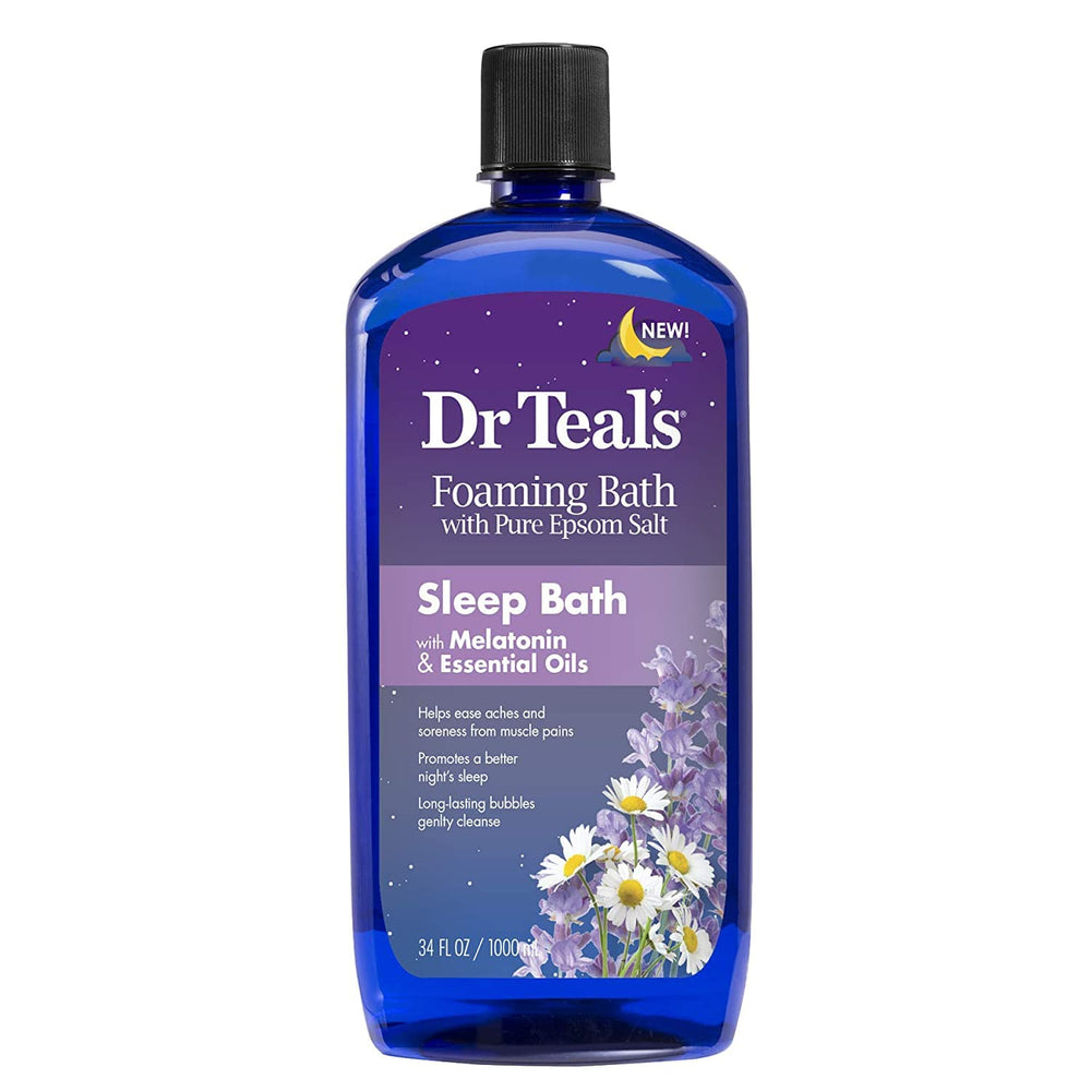 Dr Teal's Sleep Lotion nourishes skin after a calming bath.