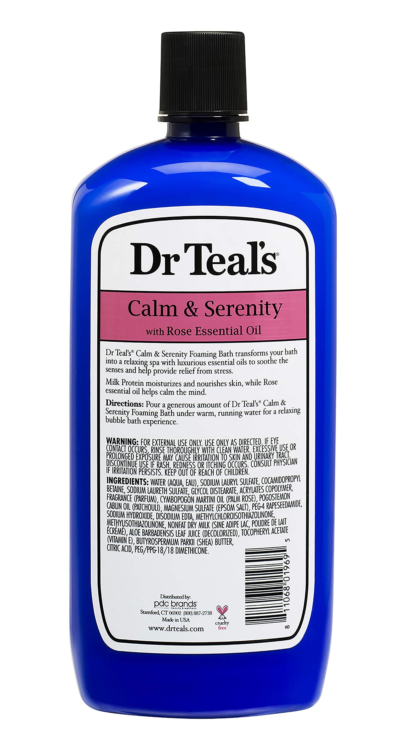 Dr. Teal's milk protein formula leaves skin silky after bath.