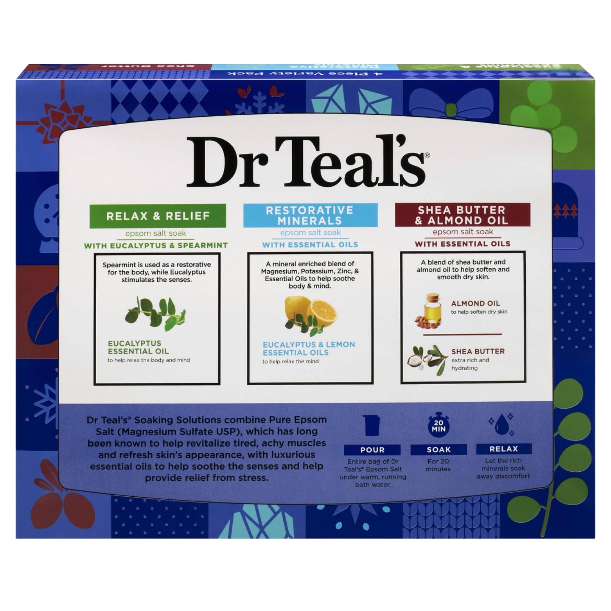 Dr Teal's spa-like gift-ready packaging creates a premium gifting mood.