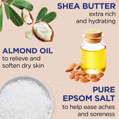 Dr Teal's Restorative Minerals epsom salt bag highlighting minerals for a revitalizing soak.