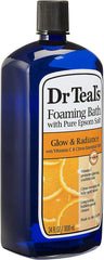 Dr Teal's Vitamin C & Citrus foaming bath lather for energized, refreshed skin.
