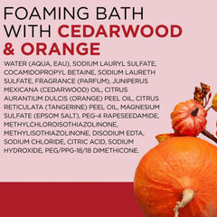Dr Teal's Warm Autumn Comfort foaming bath bottle with silky lather for a soothing soak
