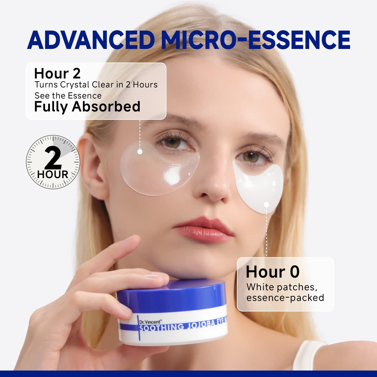 Dr Vincent cooling effect delivers awakening sensation around the eyes during use.