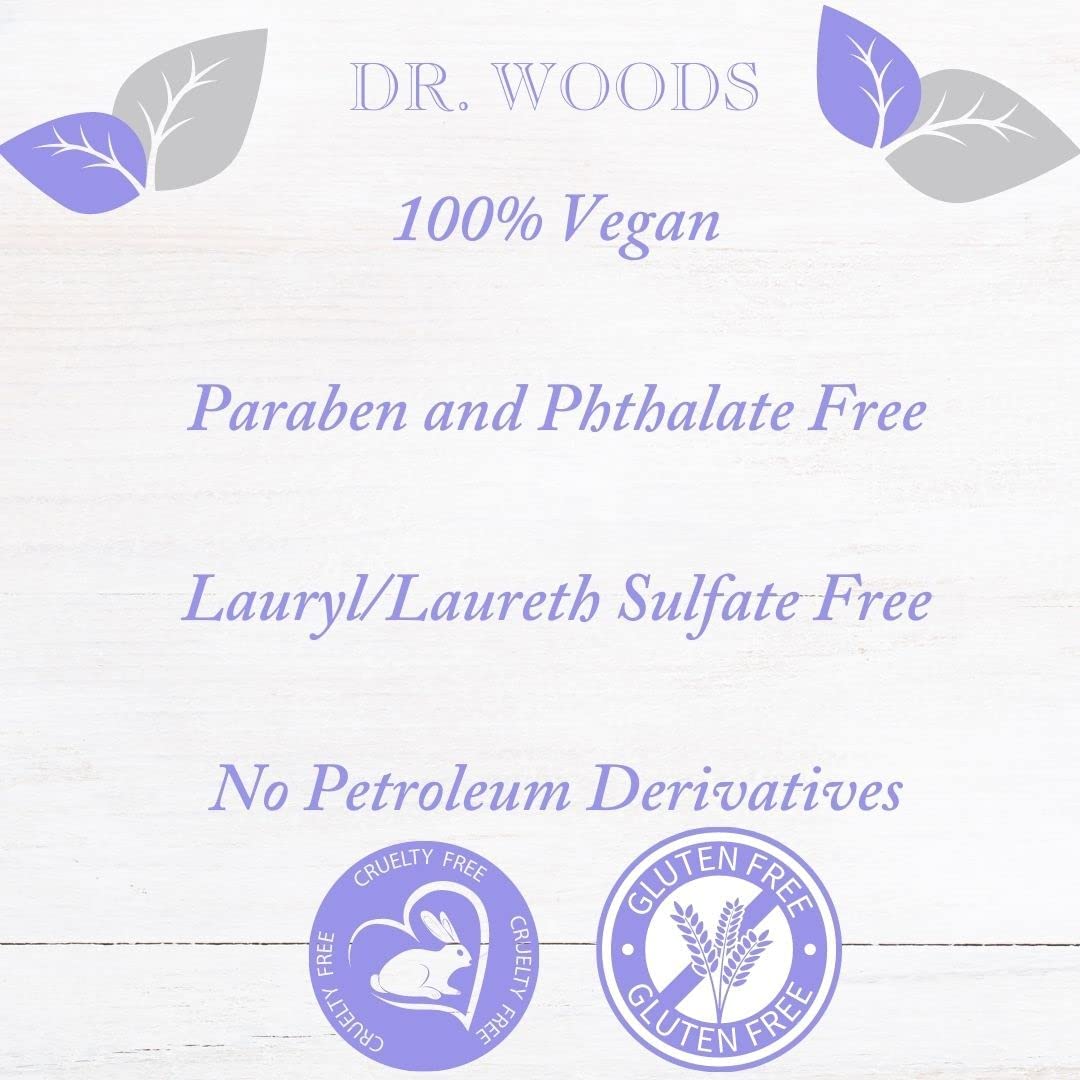 Dr. Woods Lavender Castile Soap on hands, demonstrating daily cleansing routine.