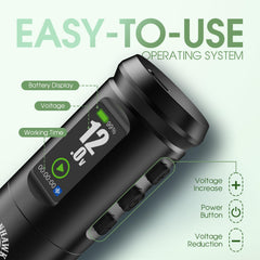 Dragonhawk A1 Pro 2000mAh battery, longer practice sessions without frequent recharges.