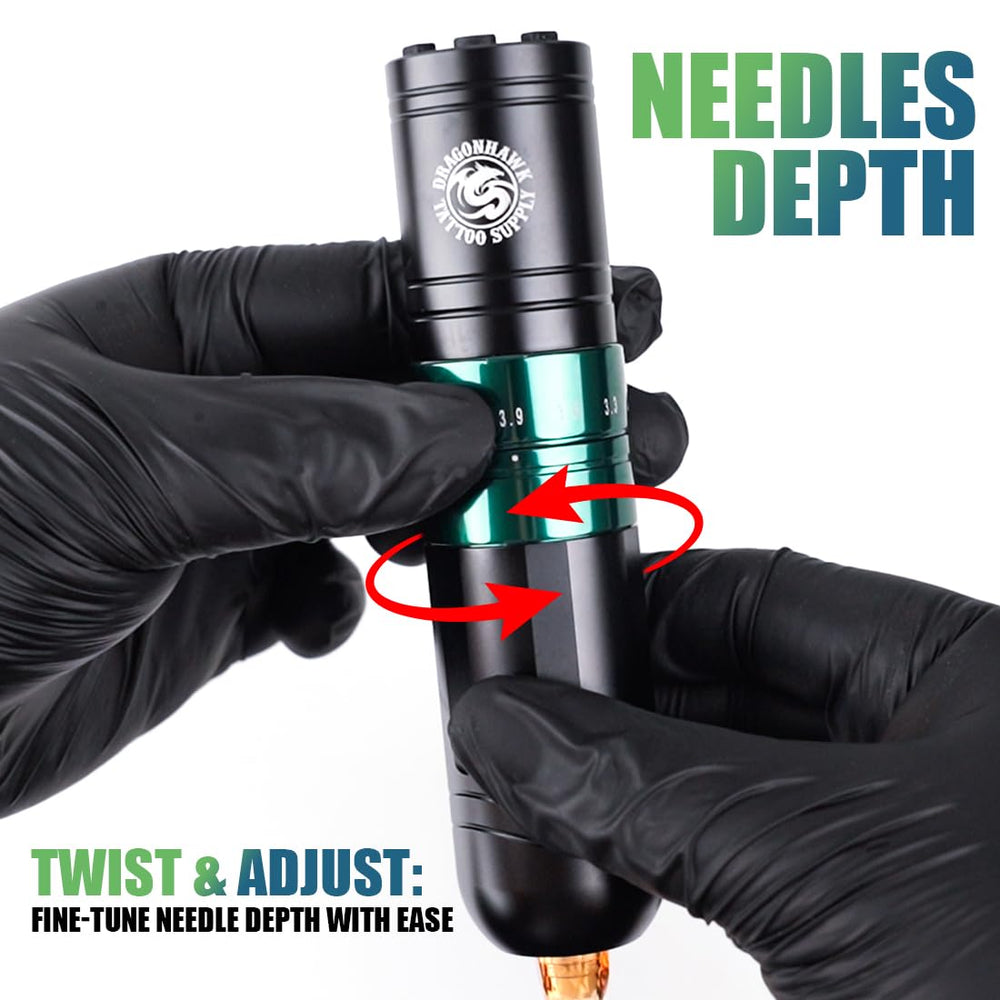 Dragonhawk A2 adjustable stroke image emphasizes 2.4 to 4.2 mm versatility.