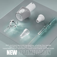 Dragonhawk one-piece needle and plunger for reliable stability and control.