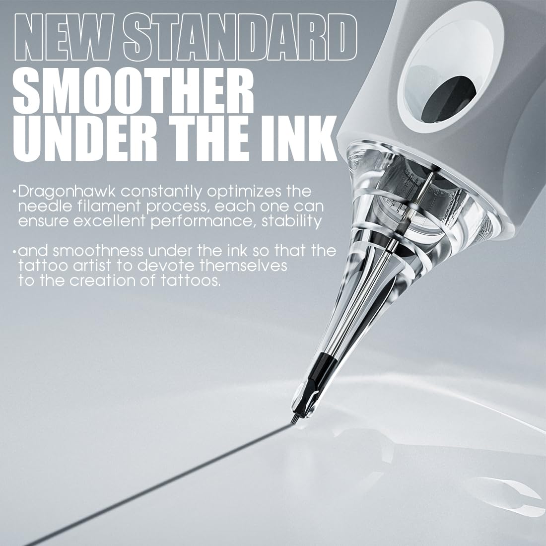Dragonhawk soft grip handle cartridge enhances comfort during long sessions