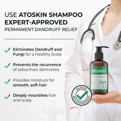Herbal RicoBio JA7 blend with Dr. Atoskin Shampoo calms the scalp.