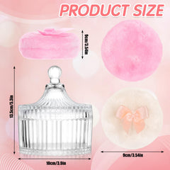 Draupnir glass powder container shown for secure vanity storage