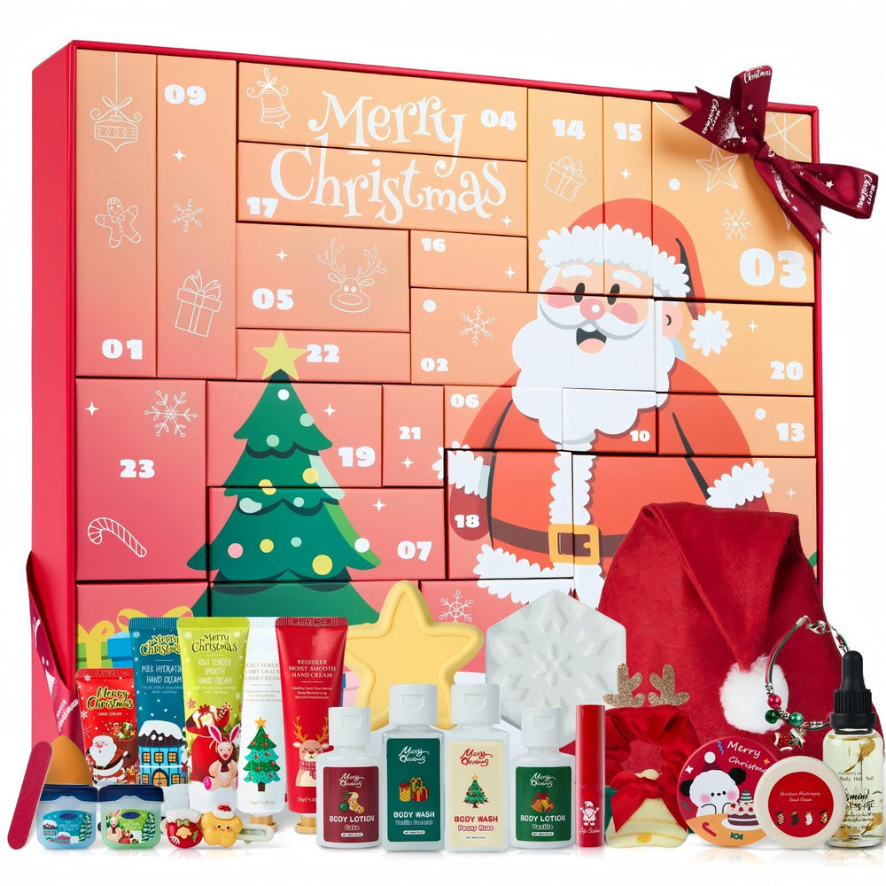 Drawfar Beauty Advent Calendar box with 24 skincare surprises for festive self-care.
