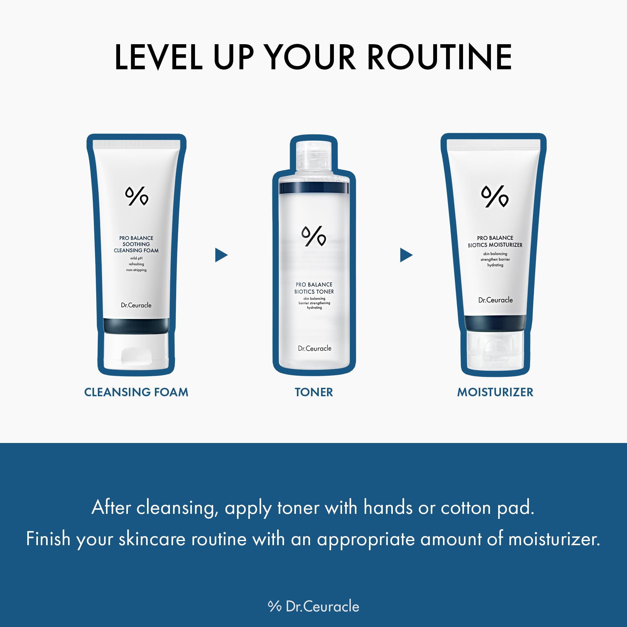 Dr.Ceuracle Pro Balance toner bottle highlighting hydrating, pH-balanced skin conditioning
