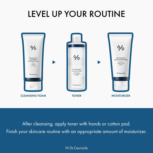Dr.Ceuracle Pro Balance toner bottle highlighting hydrating, pH-balanced skin conditioning