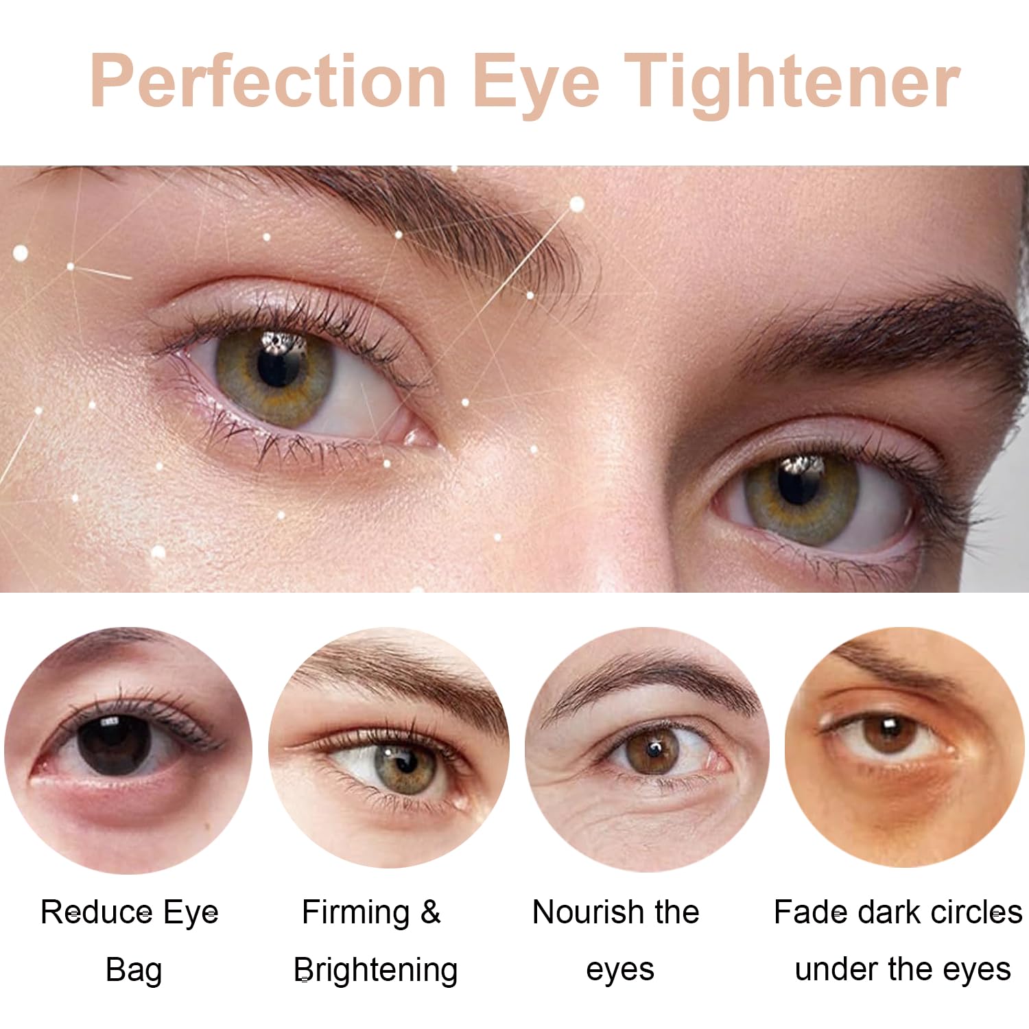 DreamCatching Perfection Eye Tightener with brush applicator for hygienic, precise use.