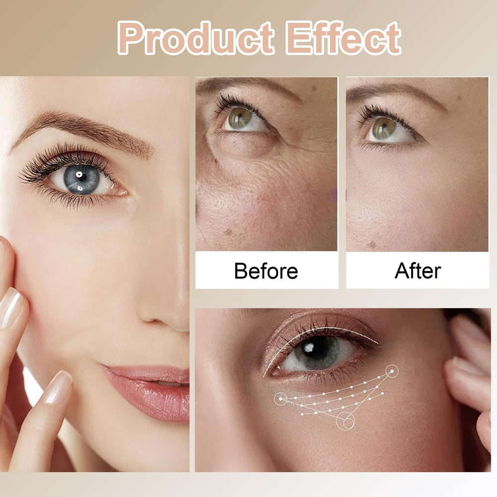Close-up of DreamCatching Perfection Eye Tightener bottle highlighting travel-friendly size.