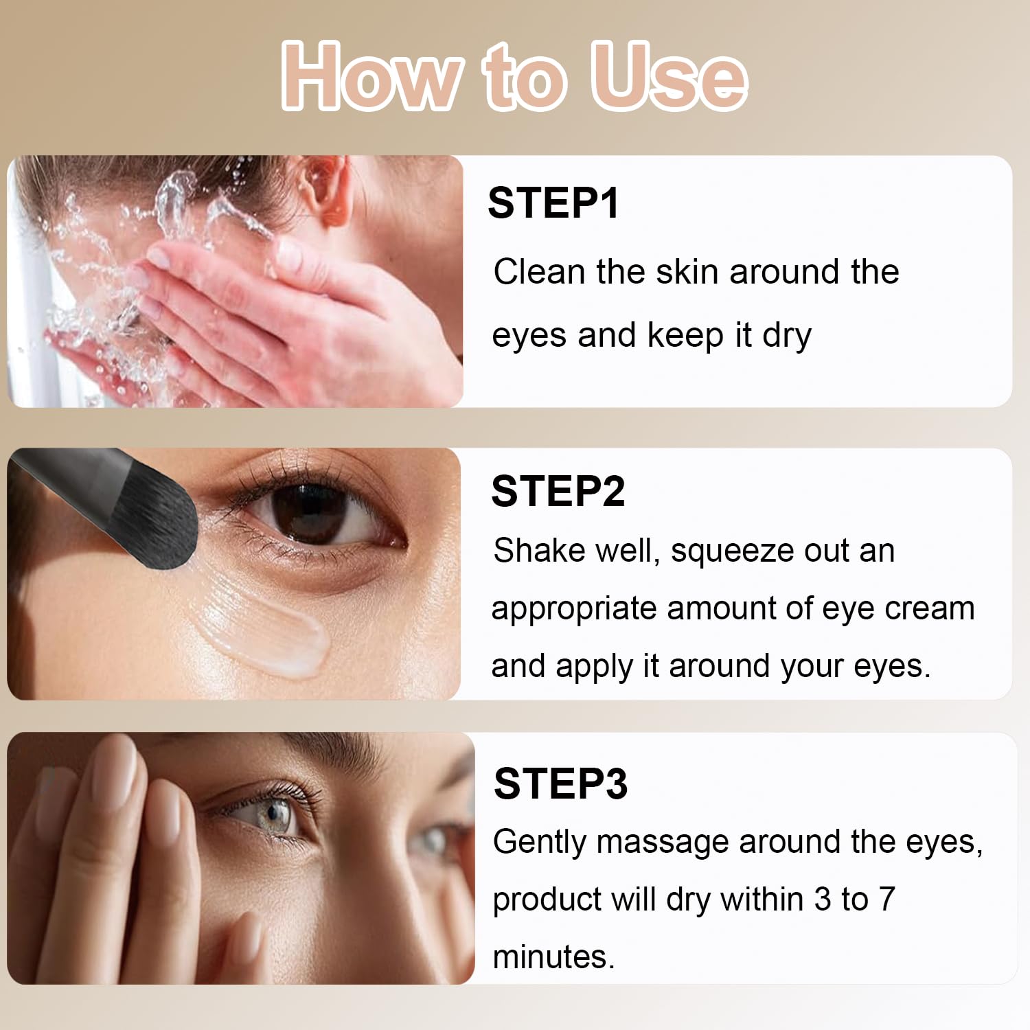 Silky texture of DreamCatching Perfection Eye Tightener ready for quick absorption.