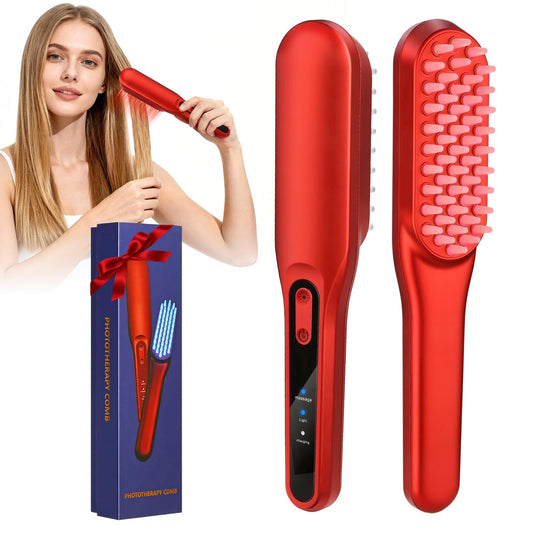 DREWALA Laser Hair Growth Comb A-803, front view; targeted red light therapy for hair care.
