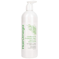 DrFormulas HairOmega Conditioner application showing deep moisture for scalp comfort