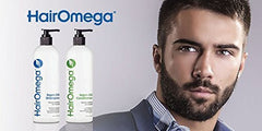 DrFormulas HairOmega set box presenting the complete sulfate-free care duo