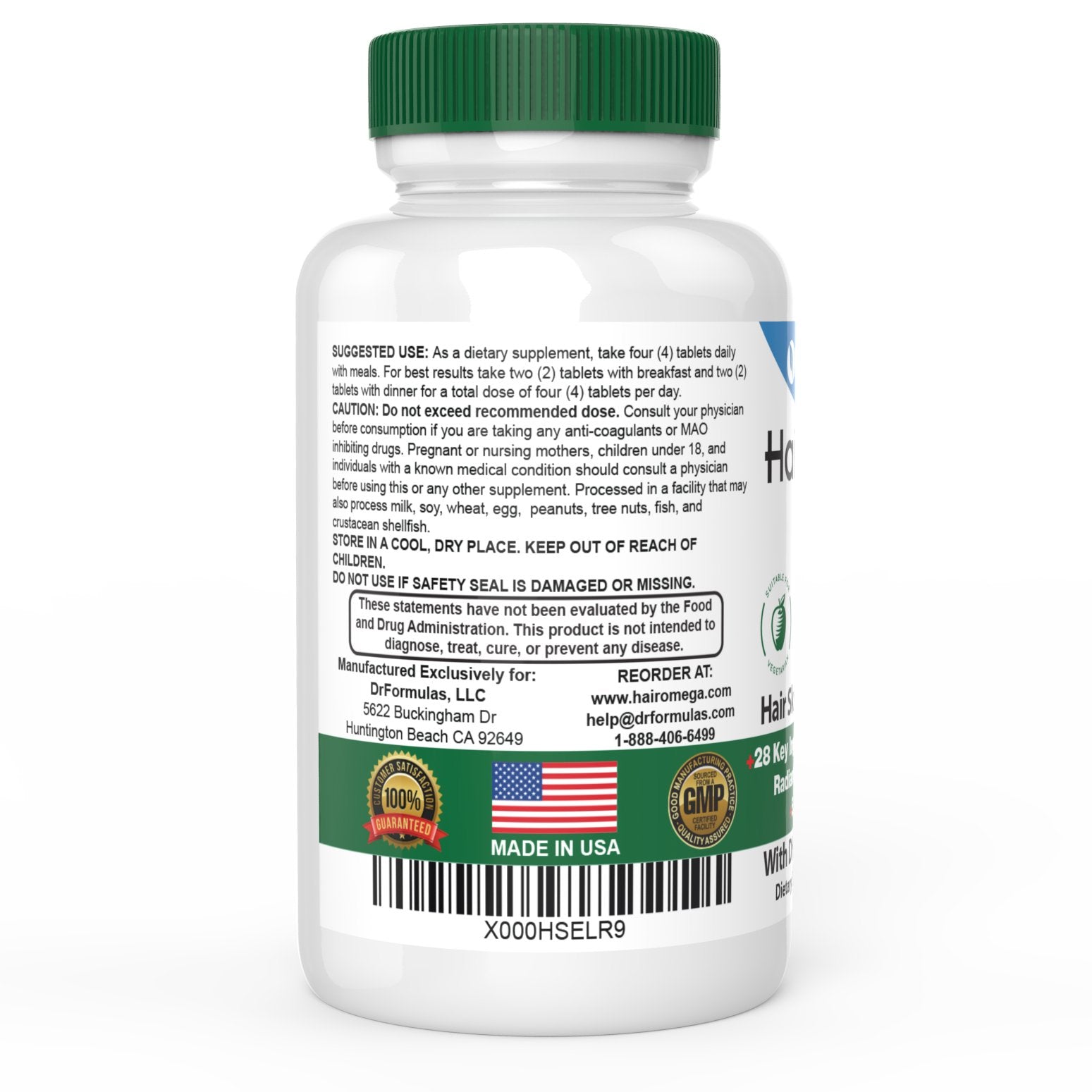 DrFormulas HairOmega taking capsule supports daily hair and skin nourishment