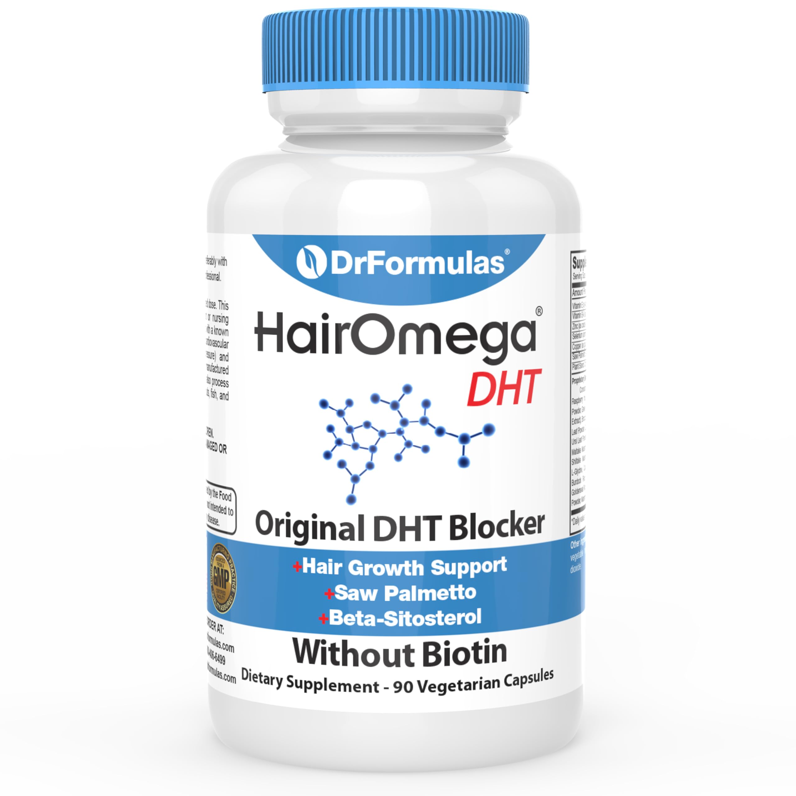 DrFormulas Original DHT Blocker bottle — 90 capsules for daily hair health support.