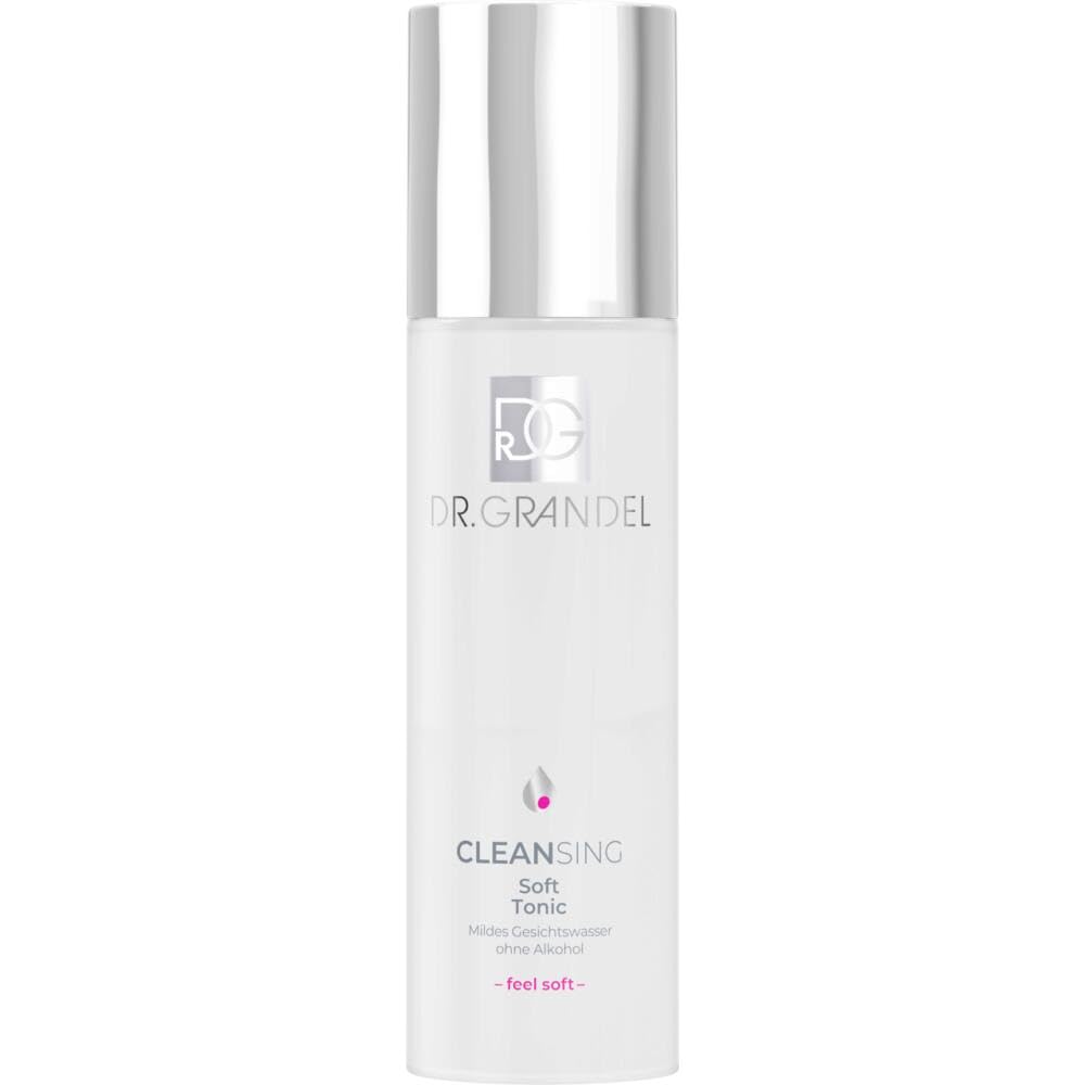 Dr Grandel Soft Tonic bottle pour for gentle hydration after cleansing