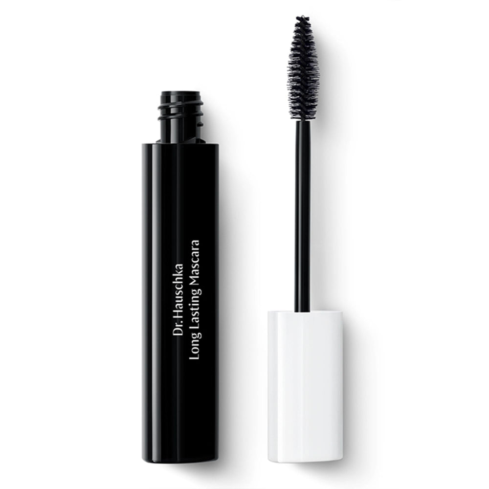 Dr. Hauschka Long Lasting Mascara bottle highlights natural formula and all-day wear