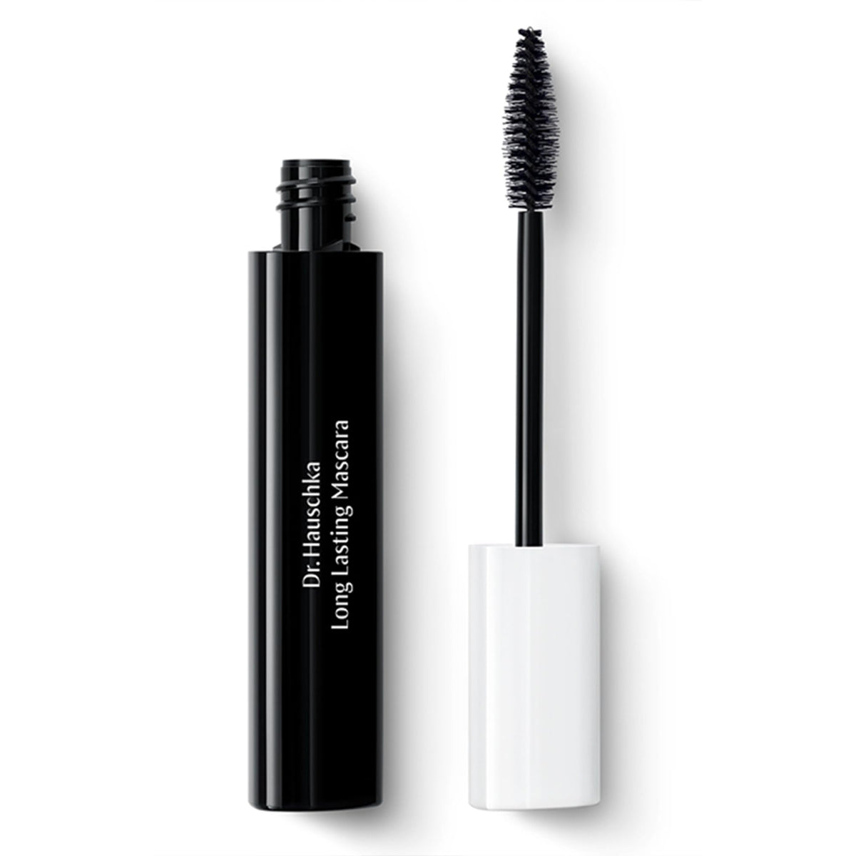 Dr. Hauschka Long Lasting Mascara bottle highlights natural formula and all-day wear