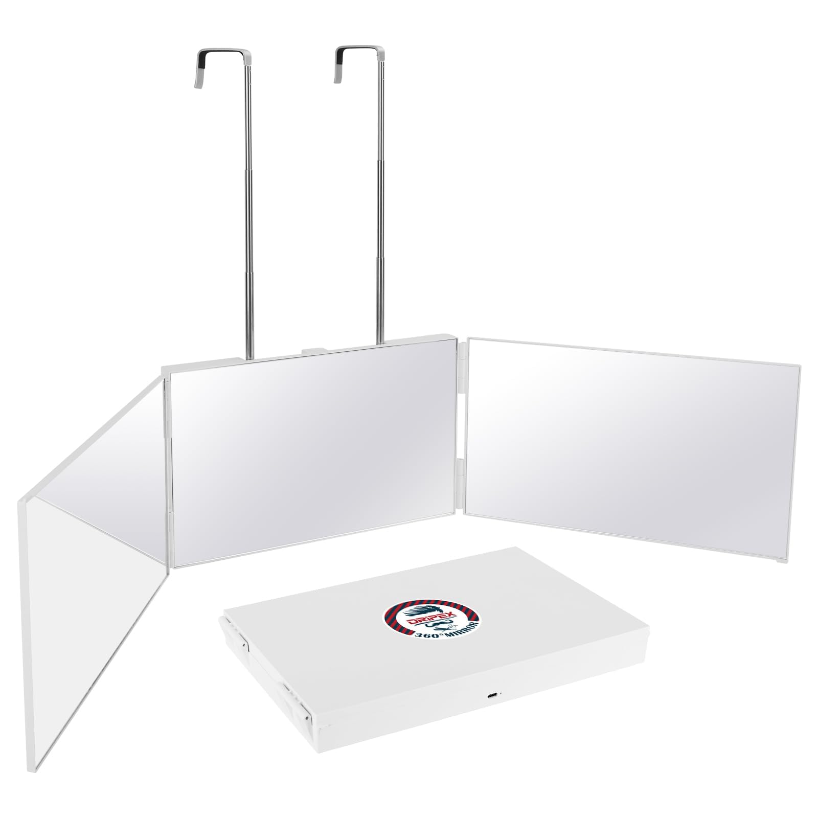 Dripex home styling mirror supports daily makeup and hair routines.