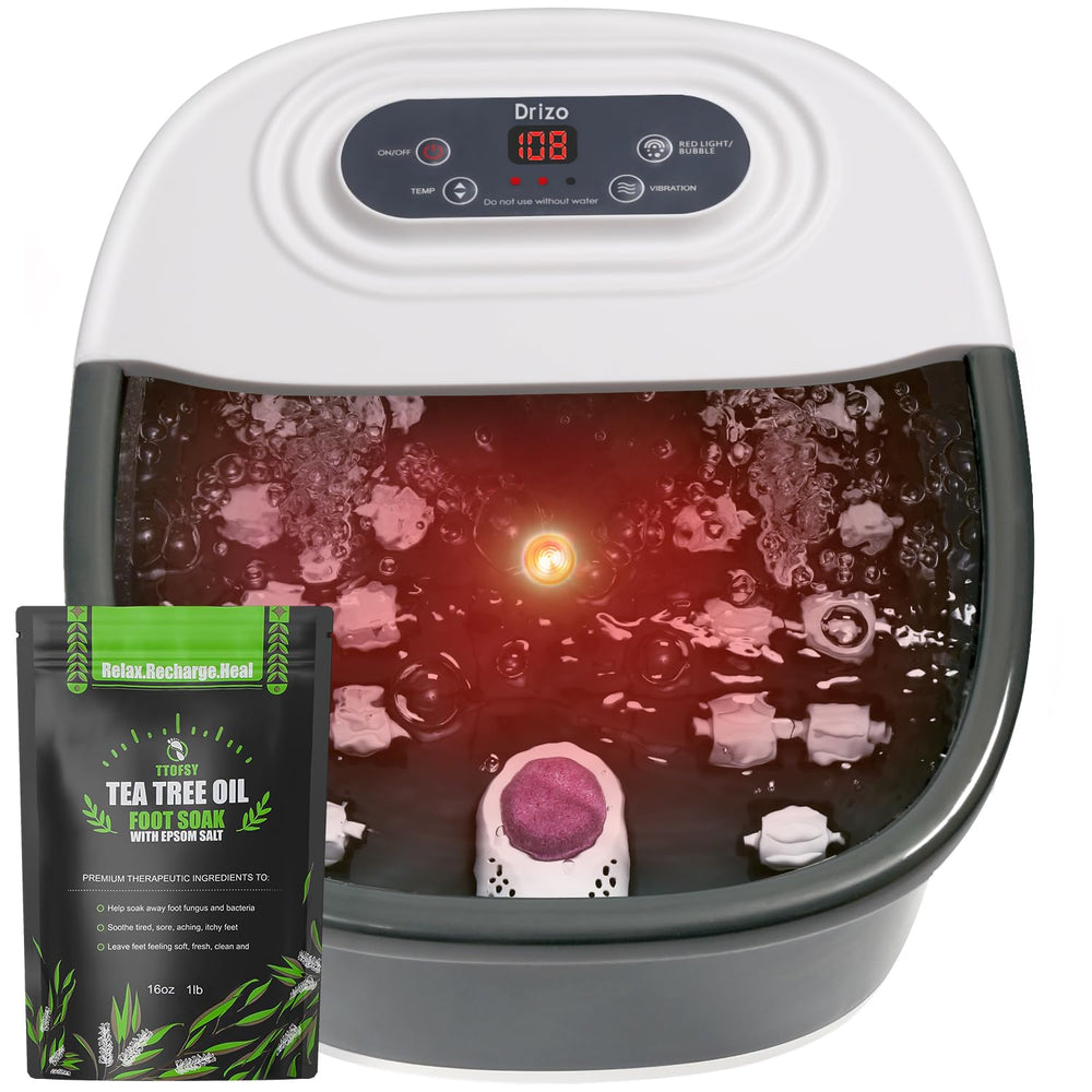 Drizo foot spa with bubble massage for a relaxing home routine.