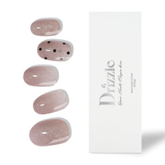 Drizzle Cha-Cha glossy gel nail strips for salon-grade shine at home.