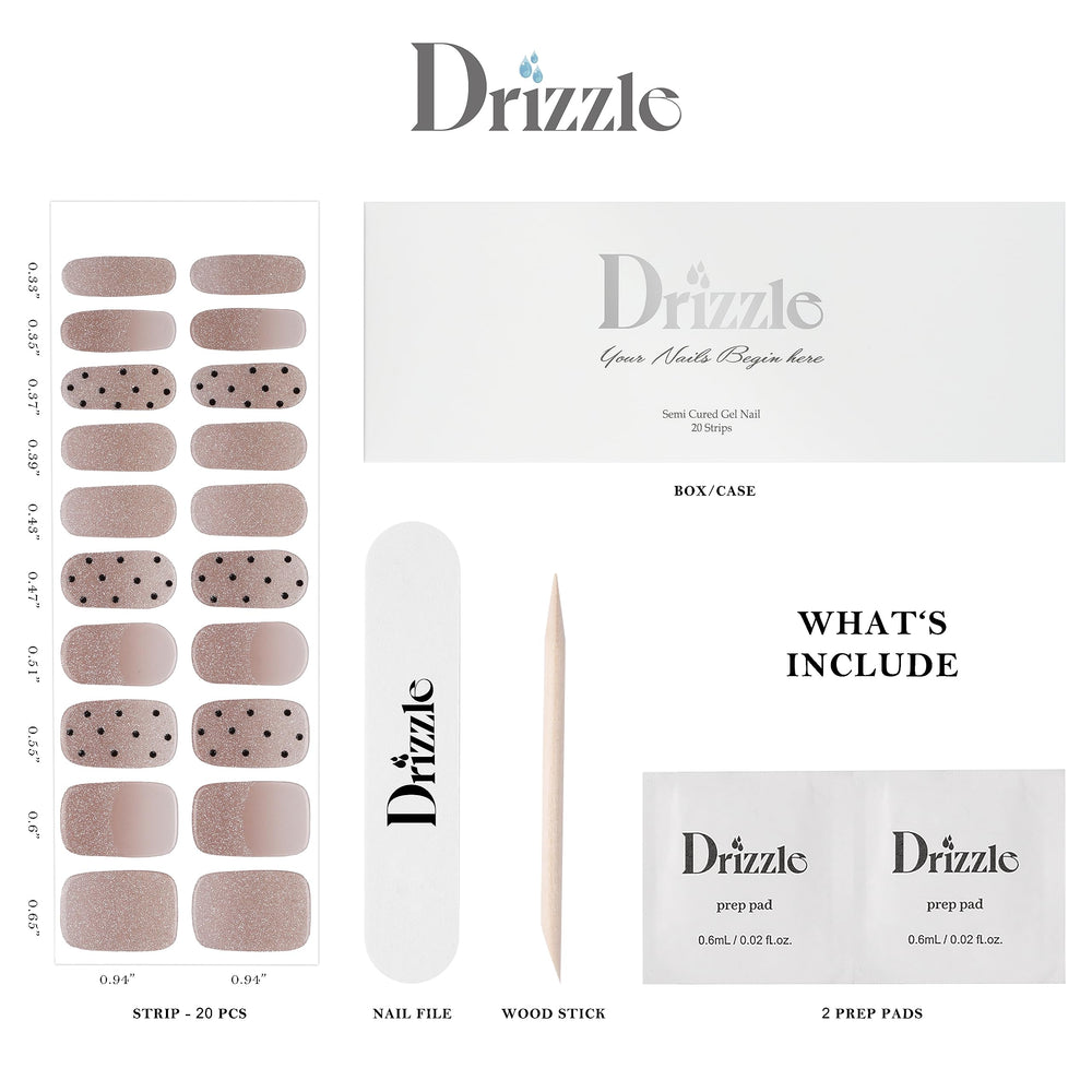 Drizzle Cha-Cha included tools help apply and trim for neat results.