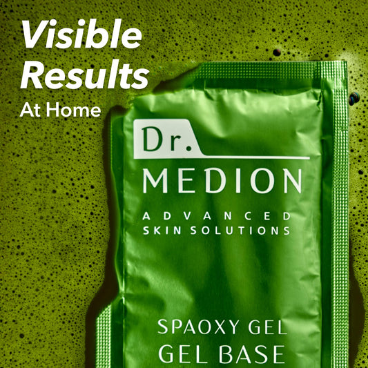 Dr. MEDION Spaoxy gel-texture close-up highlighting creamy matcha gel.