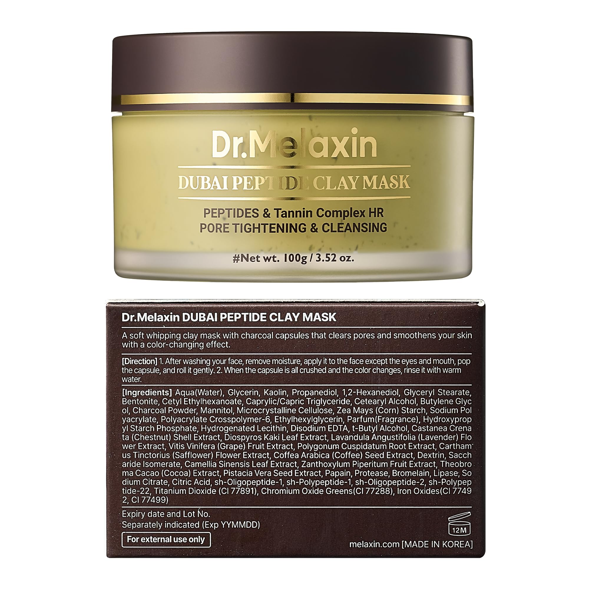 Hydration finish of Dr.Melaxin Dubai Peptide Clay Mask after use