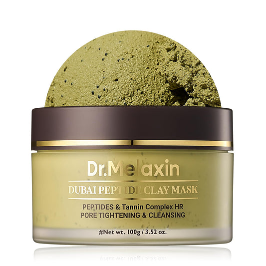 Dr.Melaxin Dubai Peptide Clay Mask packaging, ideal for at home routine skincare