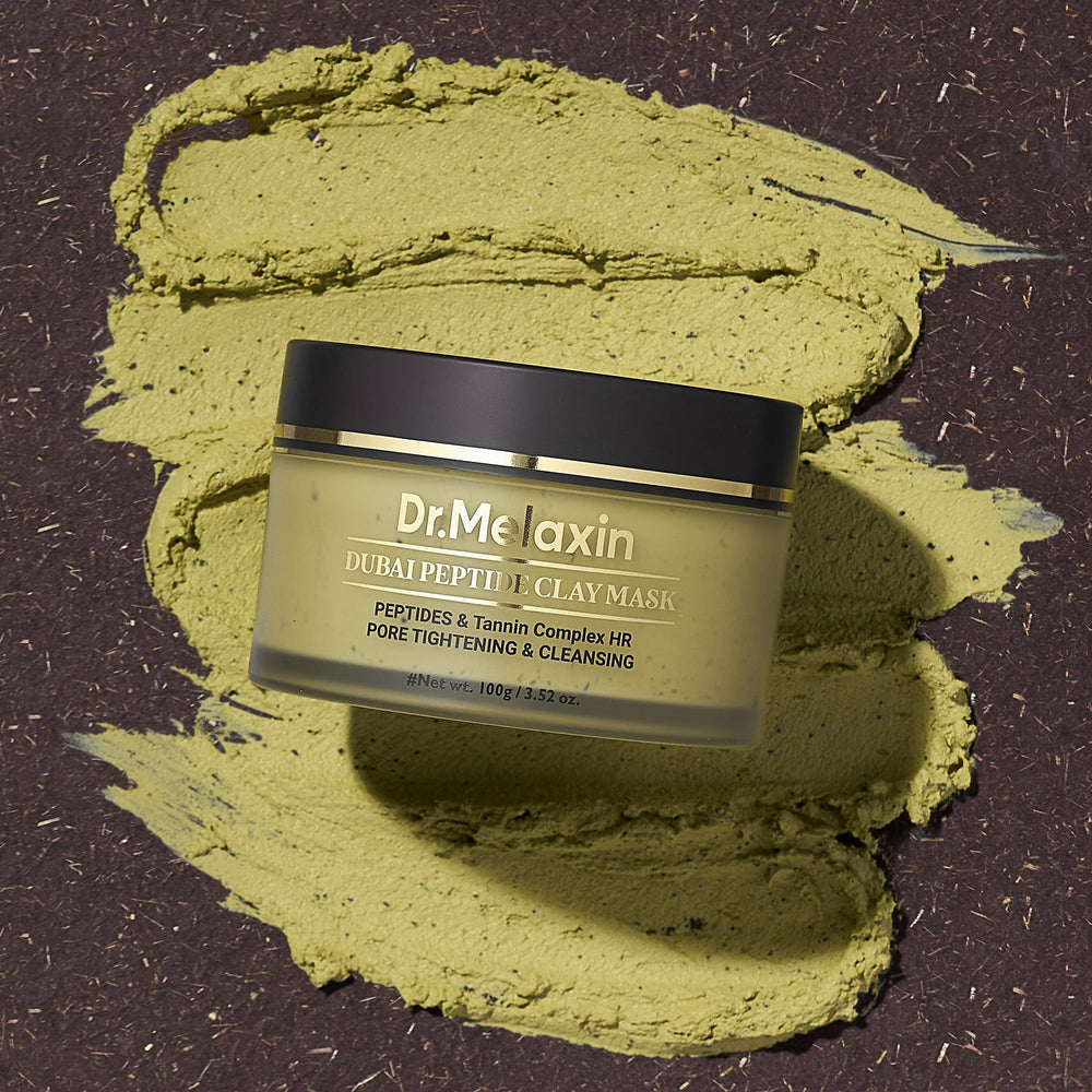 Close-up of texture on Dr.Melaxin Dubai Peptide Clay Mask for smooth application