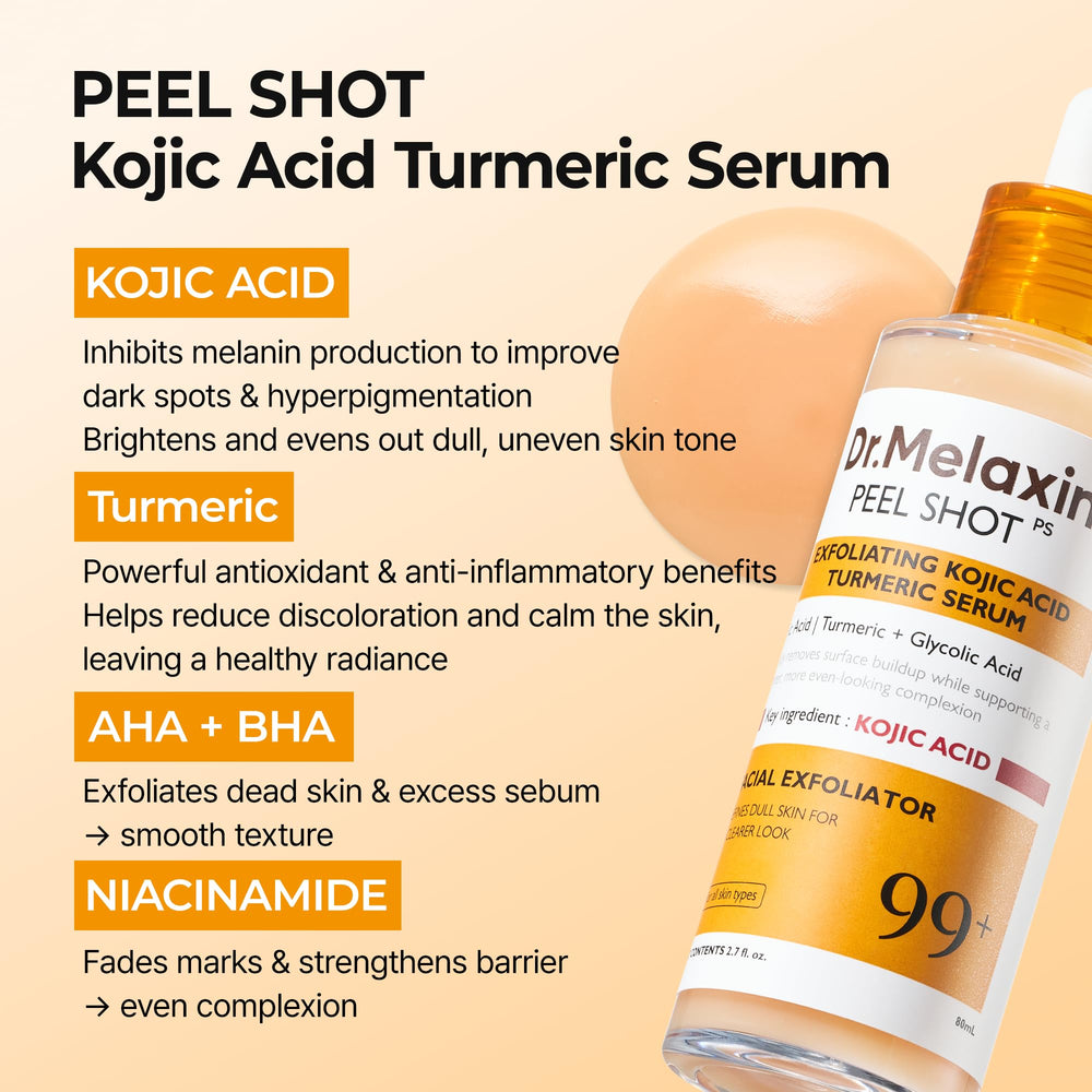 Dr.Melaxin Peel Shot applying on skin for even tone