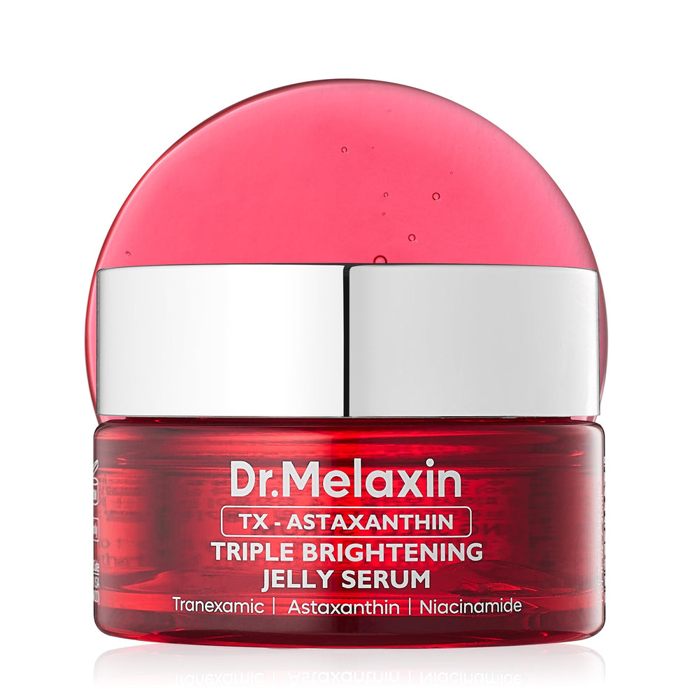 Dr.Melaxin TX Astaxanthin serum bottle close-up for daily hydration